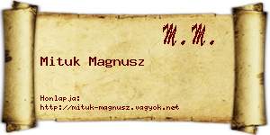 Mituk Magnusz névjegykártya